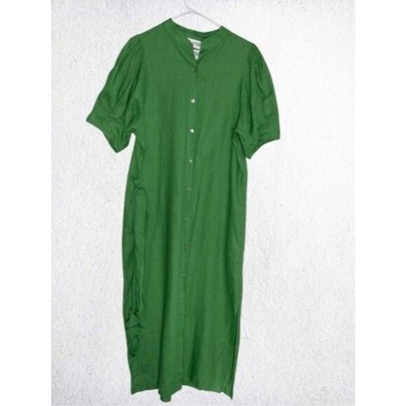 NWOT Fifteen Twenty 100% Linen Belted Slits Button Up Maxi Dress Women Size L - Picture 11 of 14